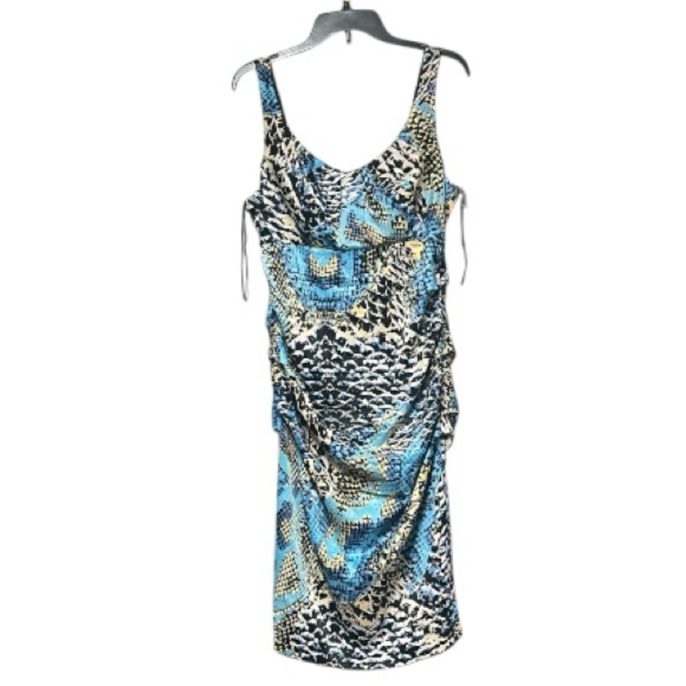 Signature by Sangria Vibrant Sleeveless Ruched Dress